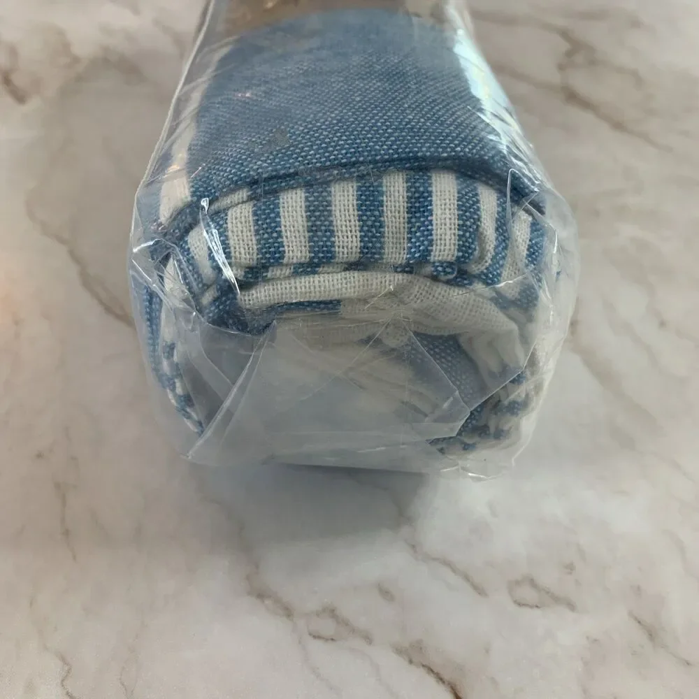 Fouta Rigato Towel Turkish Beach Towel Blue White 35